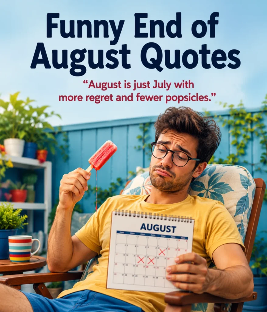 Funny End of August Quotes