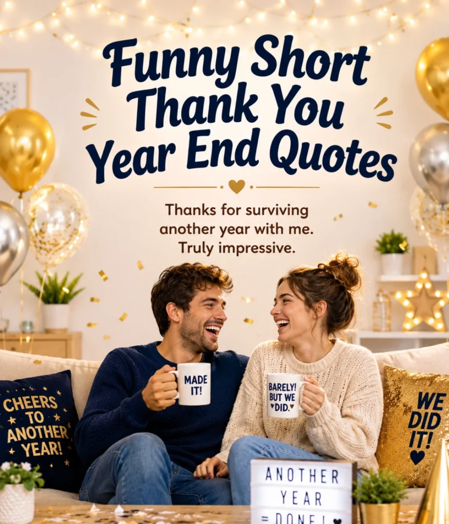Funny Short Thank You Year End Quotes