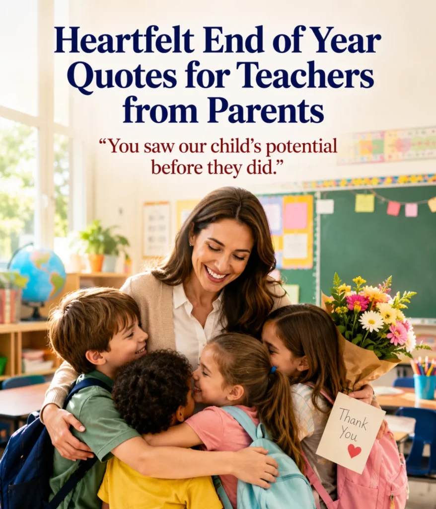Heartfelt End of Year Quotes for Teachers from Parents