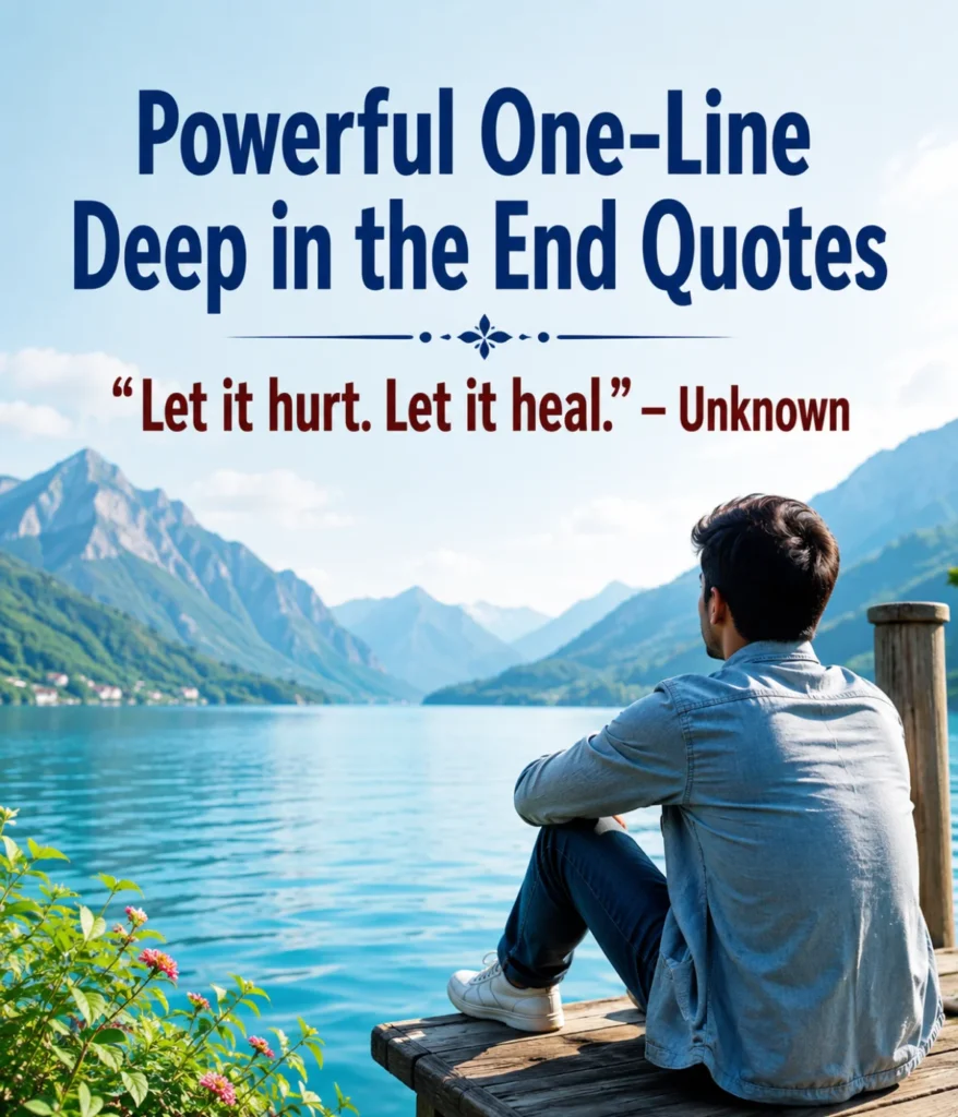 Powerful One-Line Deep in the End Quotes