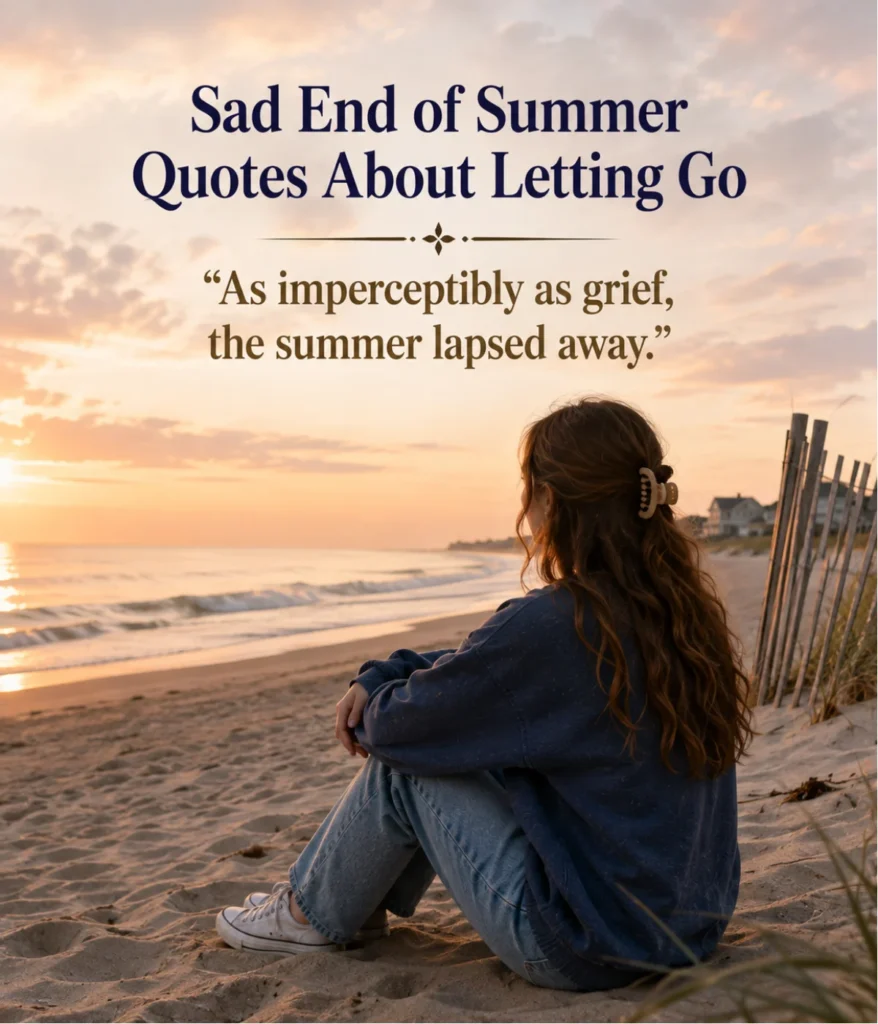 Sad End of Summer Quotes About Letting Go