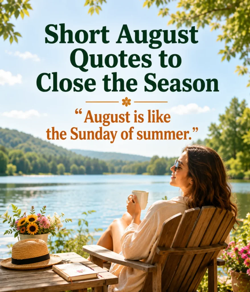 Short August Quotes to Close the Season