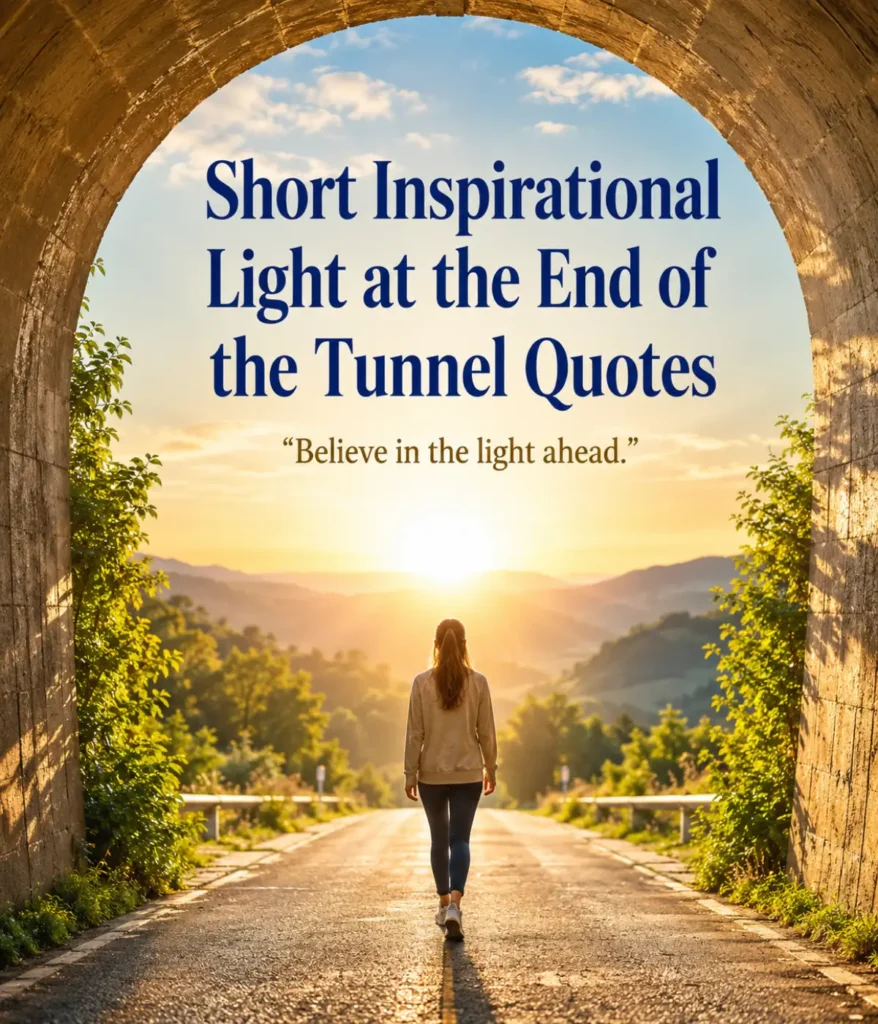Short Inspirational Light at the End of the Tunnel Quotes
