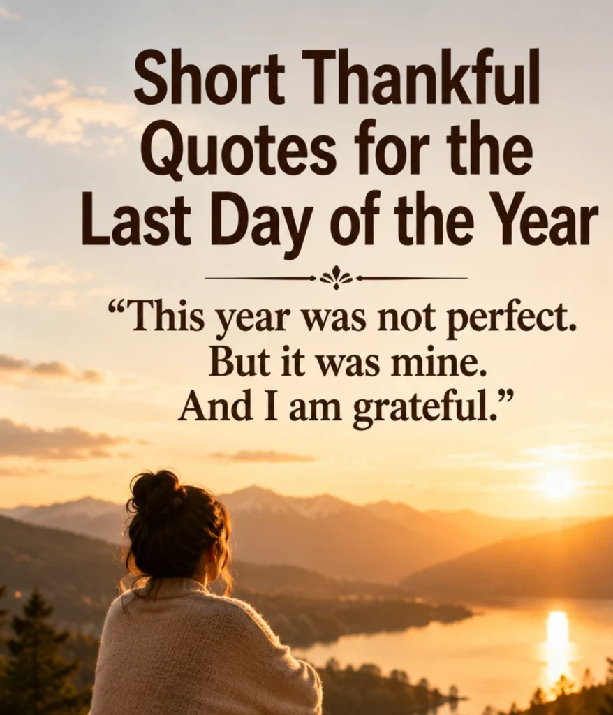 Short Thankful Quotes for the Last Day of the Year