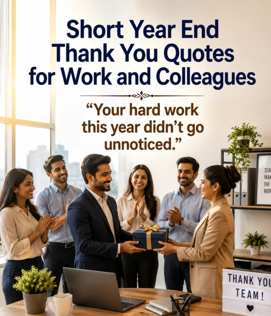 Short Year End Thank You Quotes for Work and Colleagues