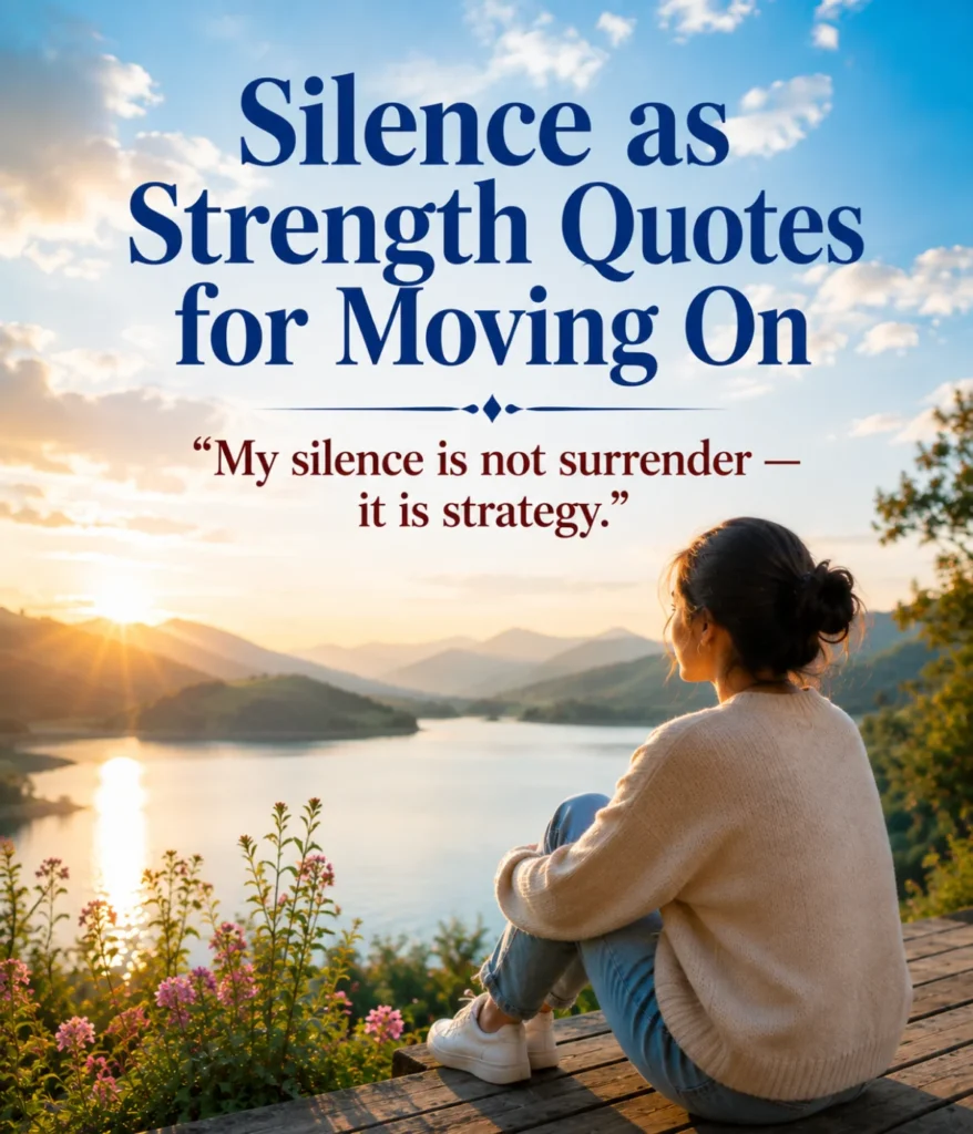 Silence as Strength Quotes for Moving On
